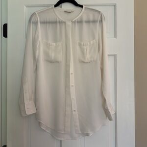 Adriano Goldschmied off white 100% silk Blouse. Size XS. New with tags